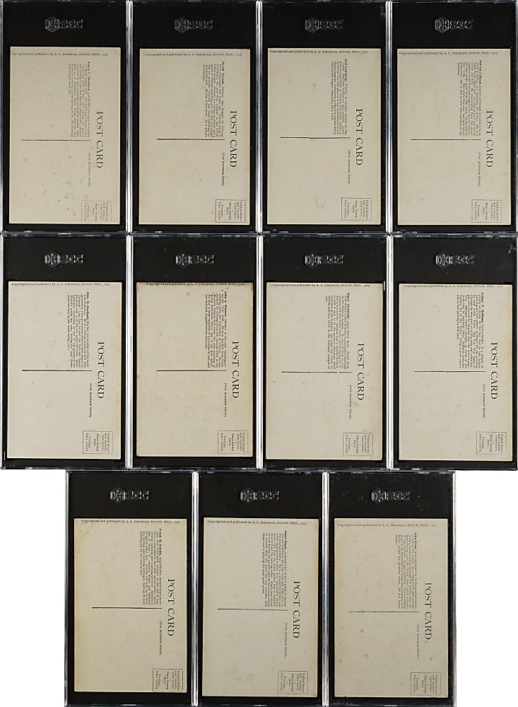 1907 A. C. Dietsche Chicago Cubs Postcard Complete SGC-Graded Set (15) Including Evers, Tinker, Chance, and Brown