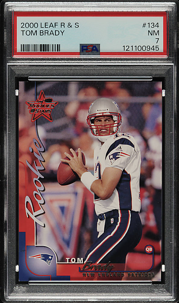 2000 Leaf Rookies & Stars #134 Tom Brady Rookie #558/1,000 PSA NM 7