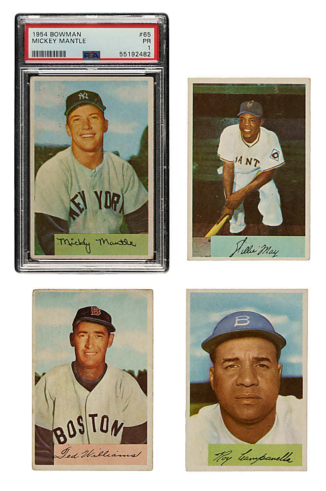1954 Bowman Complete Set (225) Including #66 Ted Williams