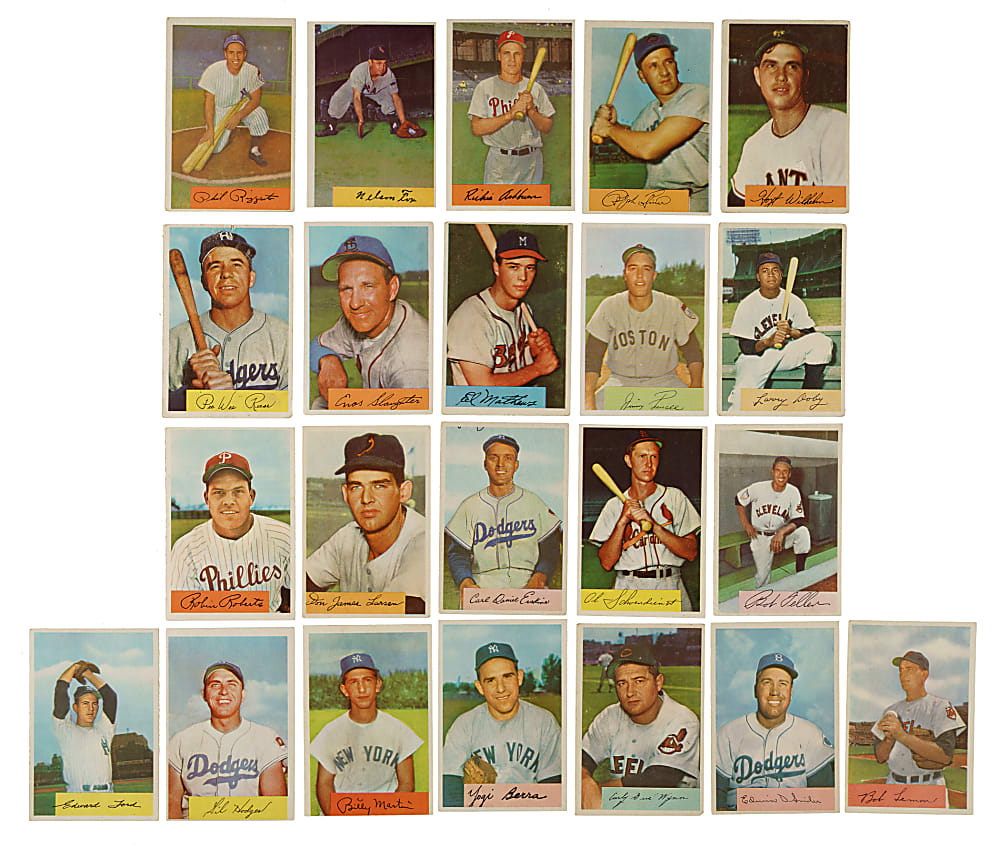 1954 Bowman Complete Set (225) Including #66 Ted Williams