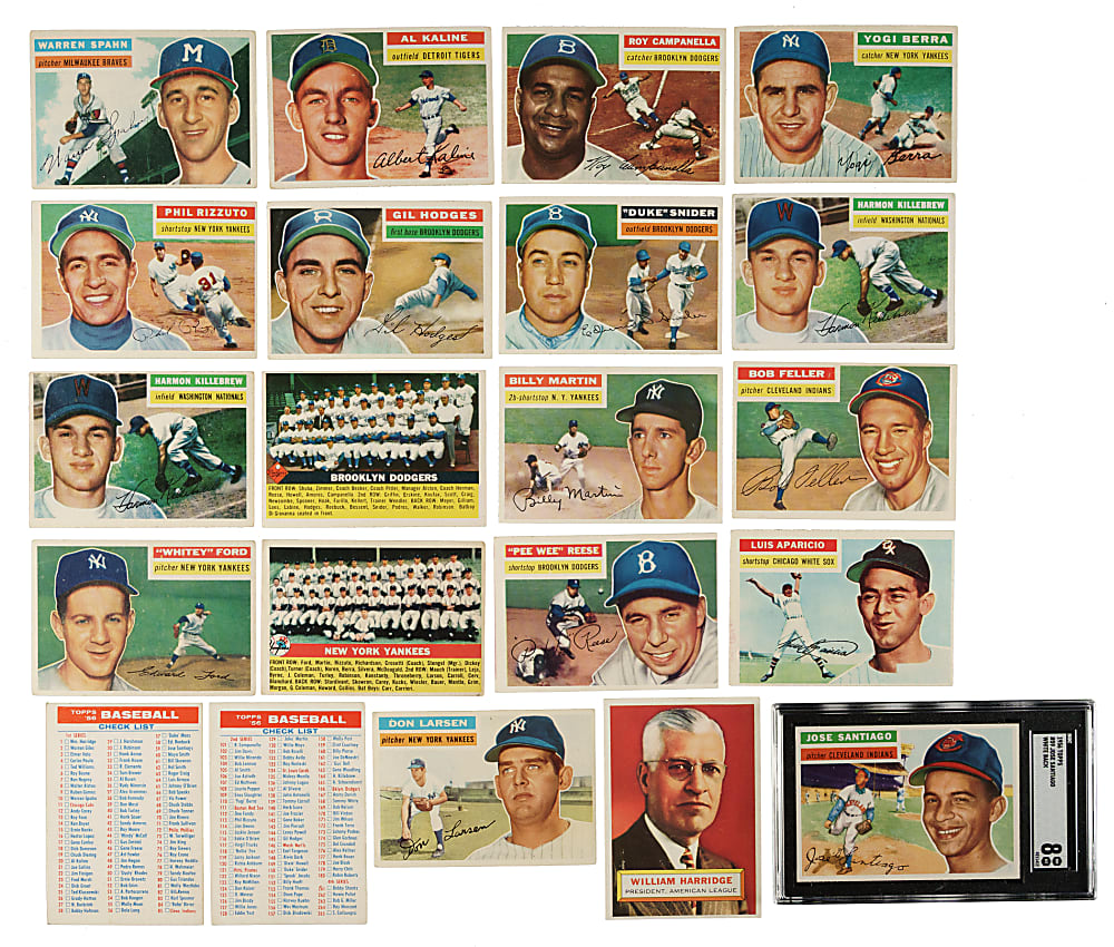 1956 Topps Near-Complete Set (333/340) Plus Two Checklists
