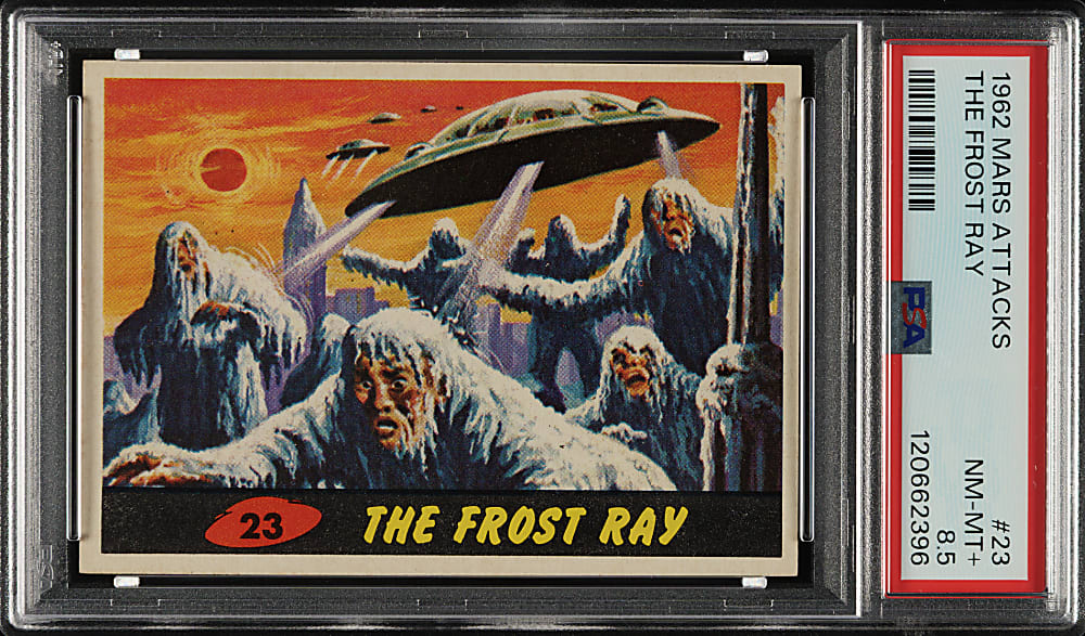 1962 Topps "Mars Attacks" #23 "The Frost Ray" PSA NM-MT+ 8.5