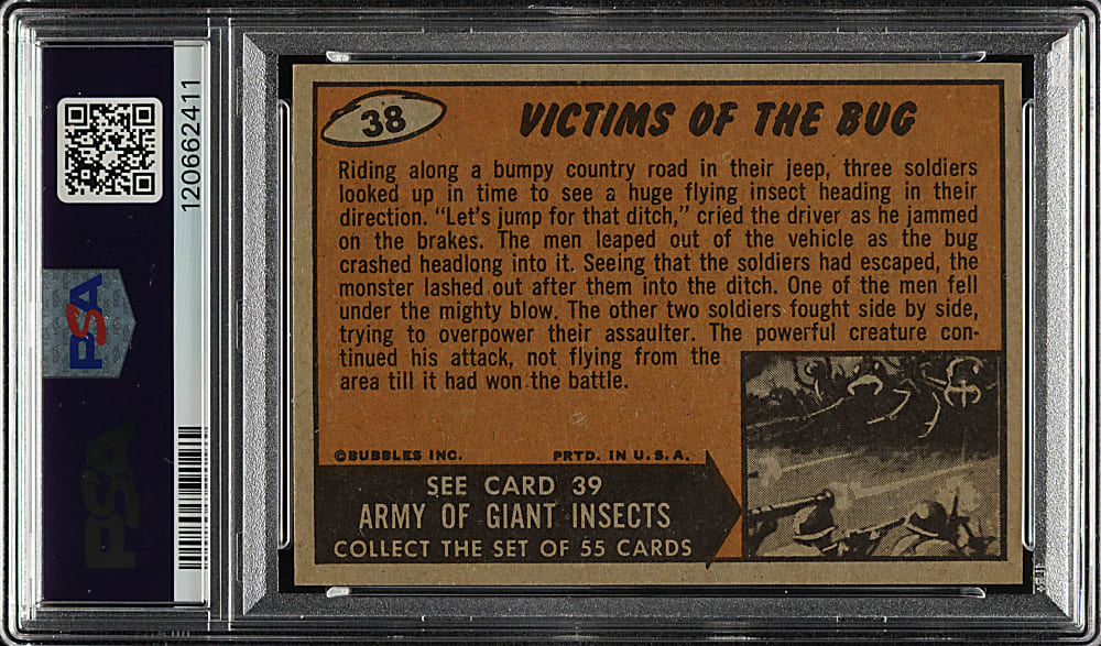 1962 Topps "Mars Attacks" #38 "Victims Of The Bug" PSA MINT 9 - Highest Graded!