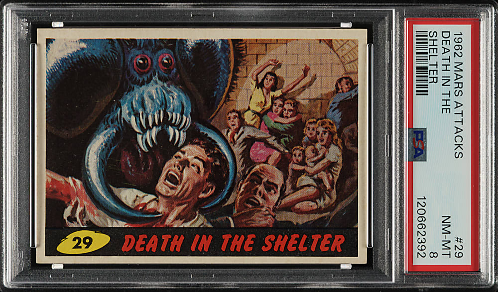 1962 Topps "Mars Attacks" #29 "Death In The Shelter" PSA NM-MT 8