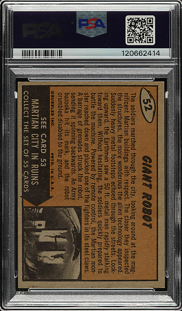 1962 Topps "Mars Attacks" #52 "Giant Robot" PSA NM-MT 8