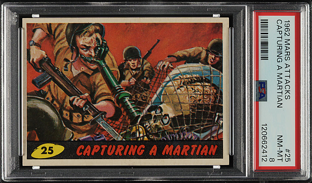 1962 Topps "Mars Attacks" #25 "Capturing A Martian" PSA NM-MT 8