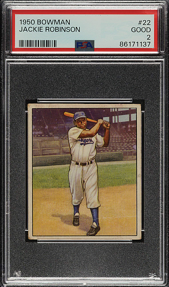 1950 Bowman #22 Jackie Robinson PSA GOOD 2