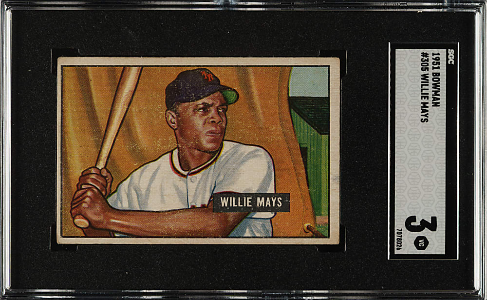 1951 Bowman #305 Willie Mays Rookie SGC VG 3