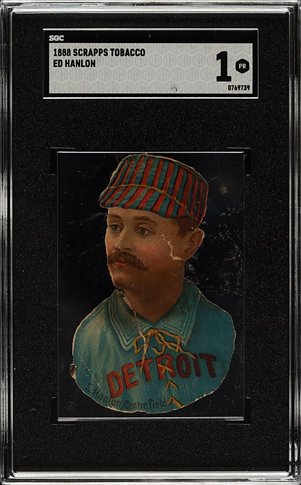 1888 H. D. Smith & Company Baseball Gum Card Die-Cuts Ned Hanlon SGC POOR 1