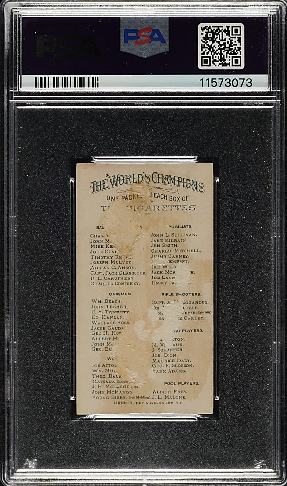 1888 N28 Allen & Ginter Cap Anson PSA POOR 1