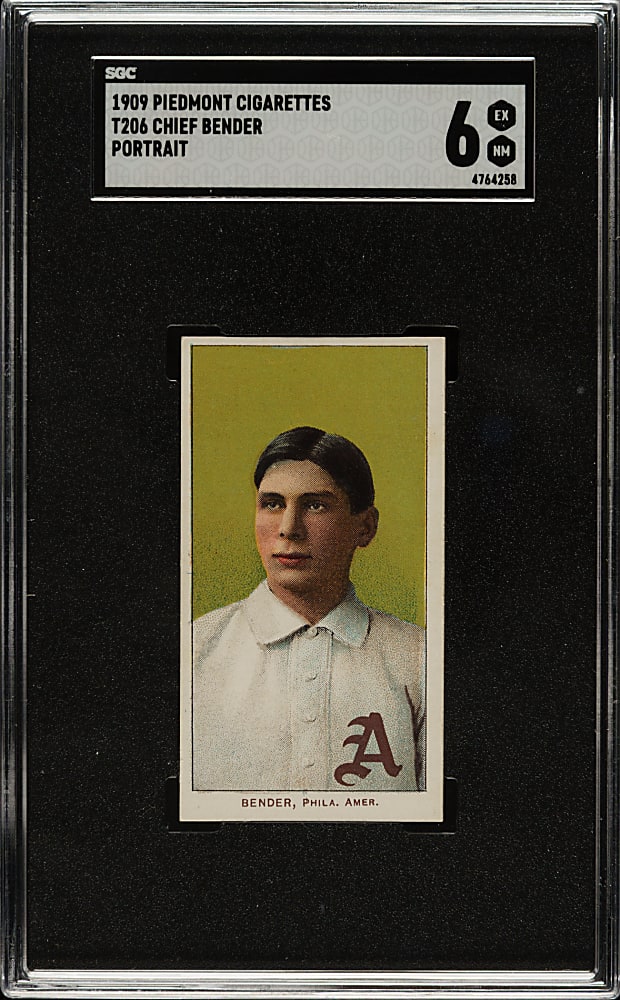 1909-1911 T206 White Border Chief Bender Portrait SGC EX/NM 6