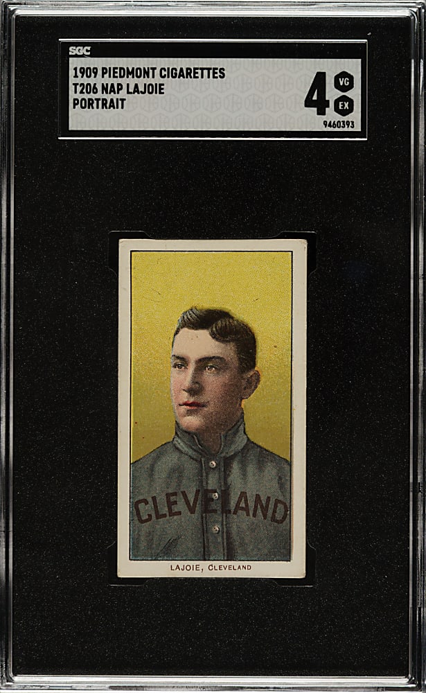 1909-1911 T206 White Border Nap Lajoie Portrait SGC VG/EX 4
