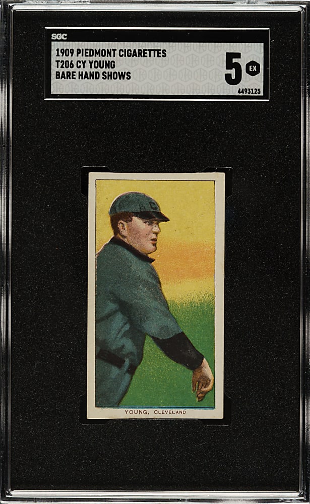 1909-1911 T206 White Border Cy Young Bare Hand Shows SGC EX 5