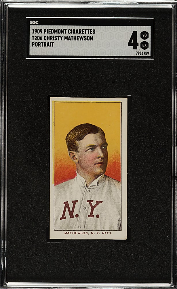 1909-1911 T206 White Border Christy Mathewson Portrait SGC VG/EX 4