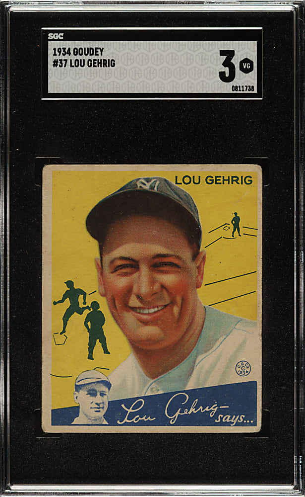 1934 R320 Goudey #37 Lou Gehrig SGC VG 3