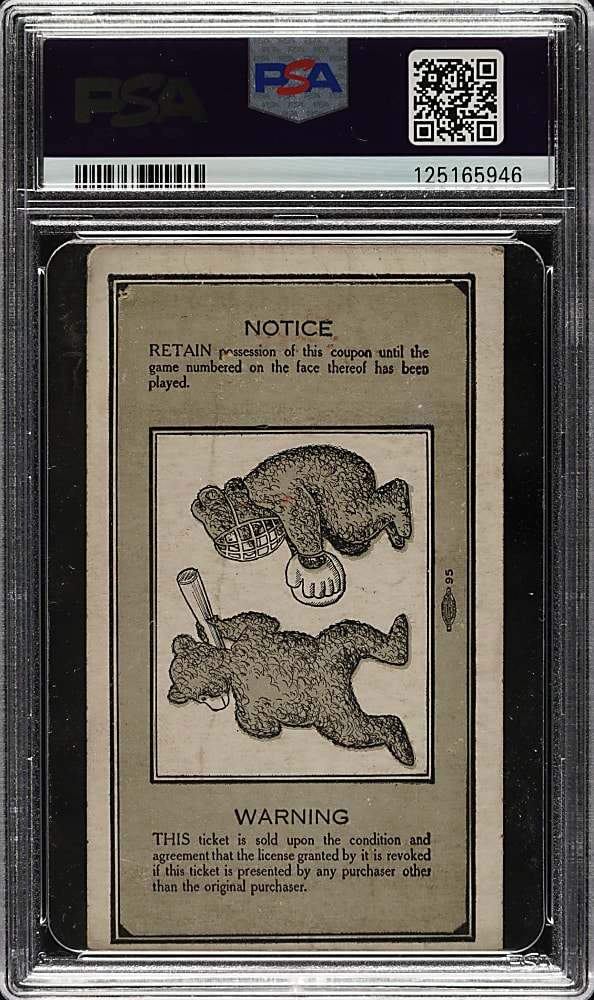 1932 Chicago Cubs (vs. New York Yankees) World Series Game 3 Ticket Stub PSA FAIR 1.5 (MK) - Babe Ruth's "Called Shot"