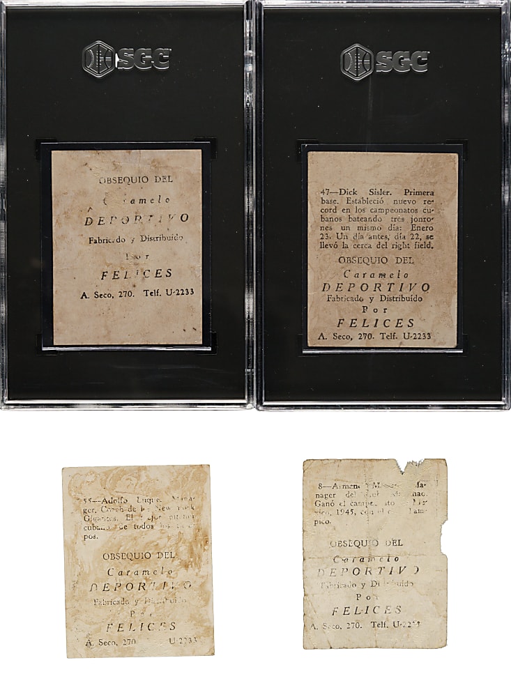 1945-1946 Caramelo Deportivo Cuban Baseball Card Near-Complete Set (81/100) Plus Album