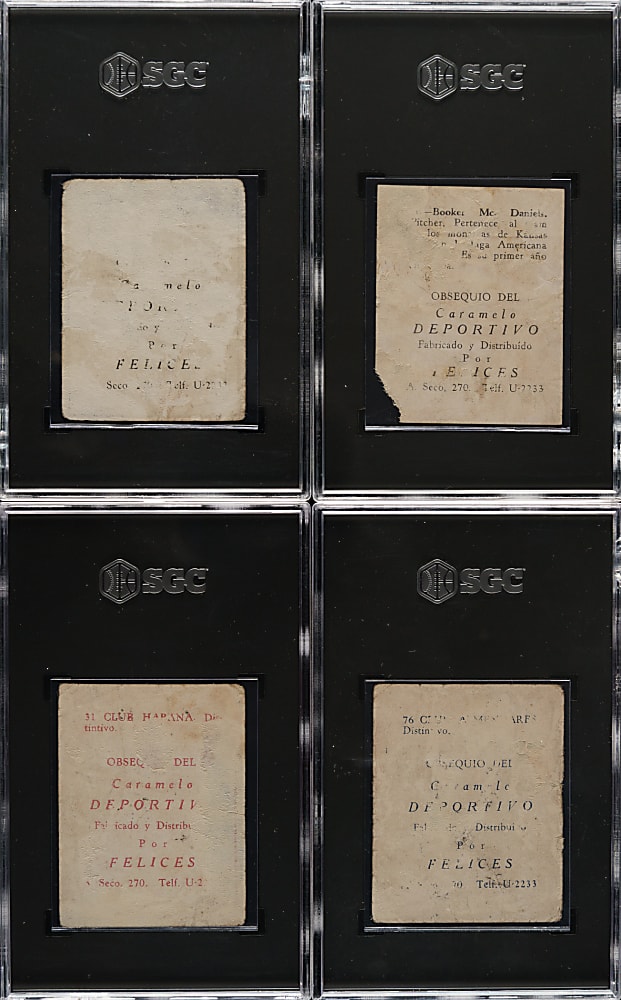 1945-1946 Caramelo Deportivo Cuban Baseball Card Near-Complete Set (81/100) Plus Album