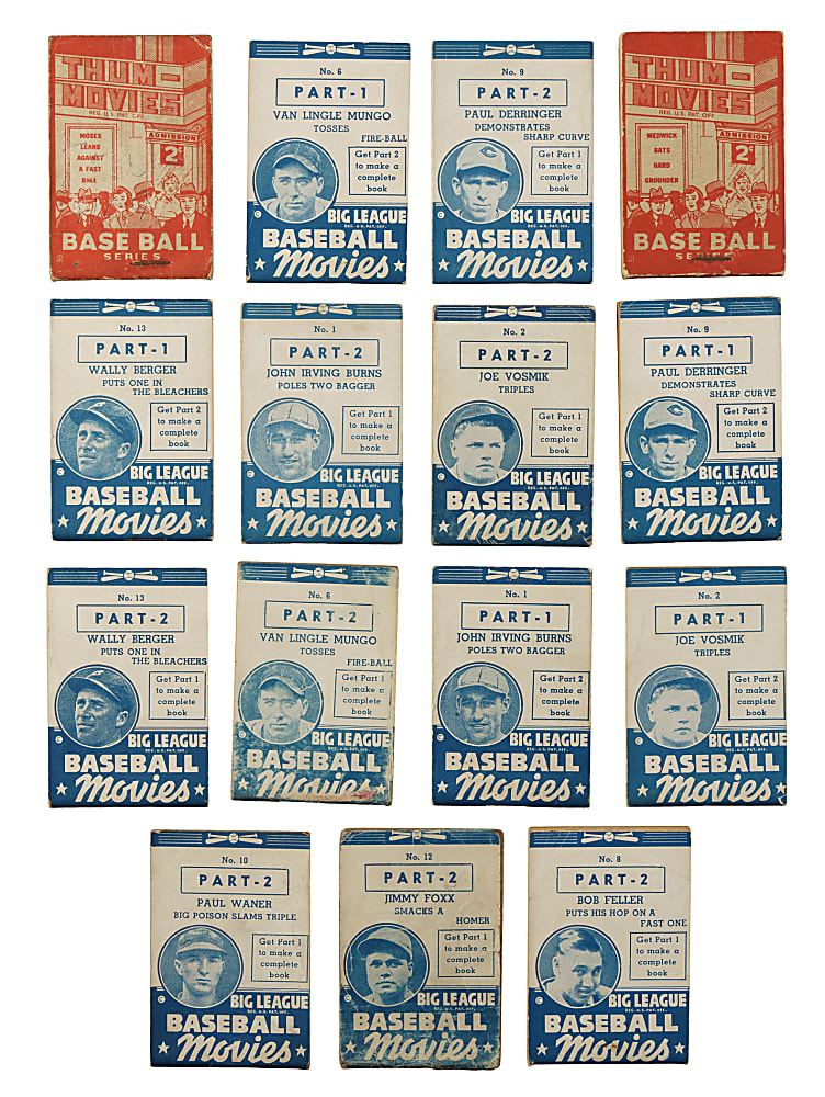 1937 R342 Goudey "Thum-Movies" Near-Complete Set (12/13) Plus Seven Duplicates