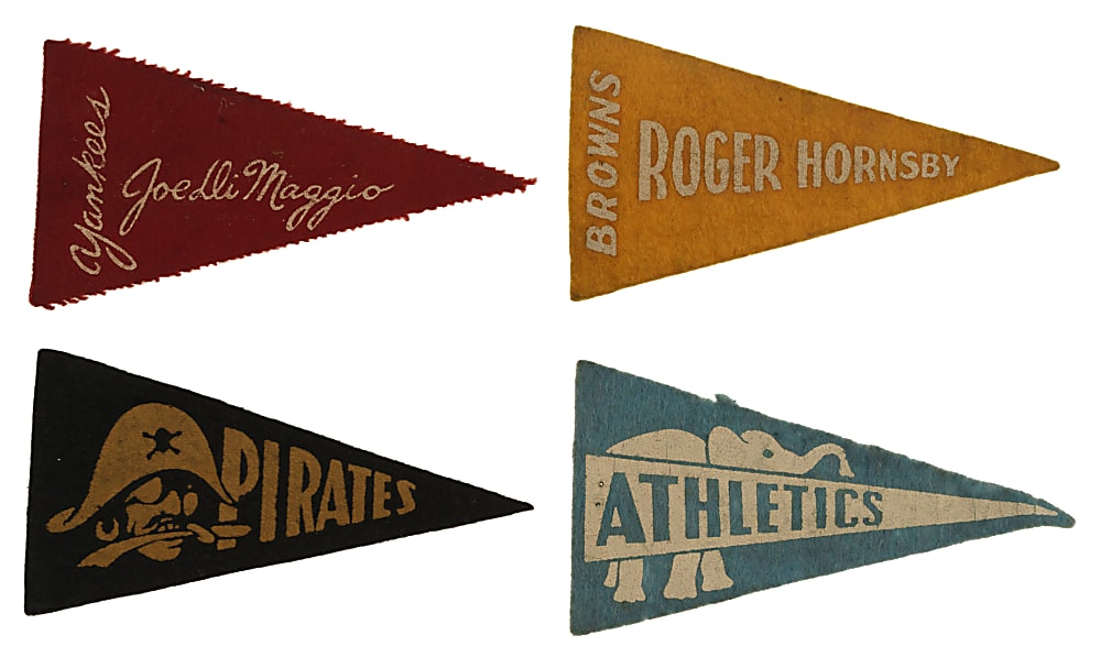 1936-1937 BF3 Felt Player/Team Pennant Collection (42)