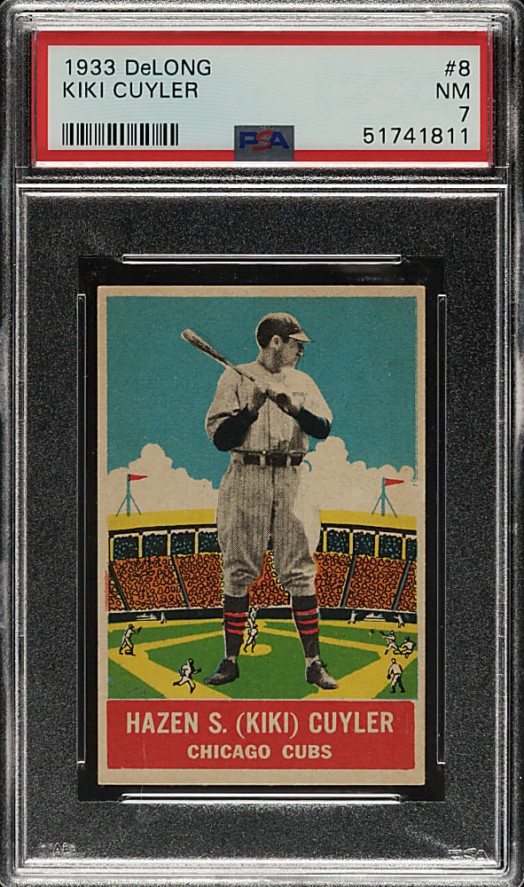 1933 R333 DeLong Gum #8 Kiki Cuyler PSA NM 7