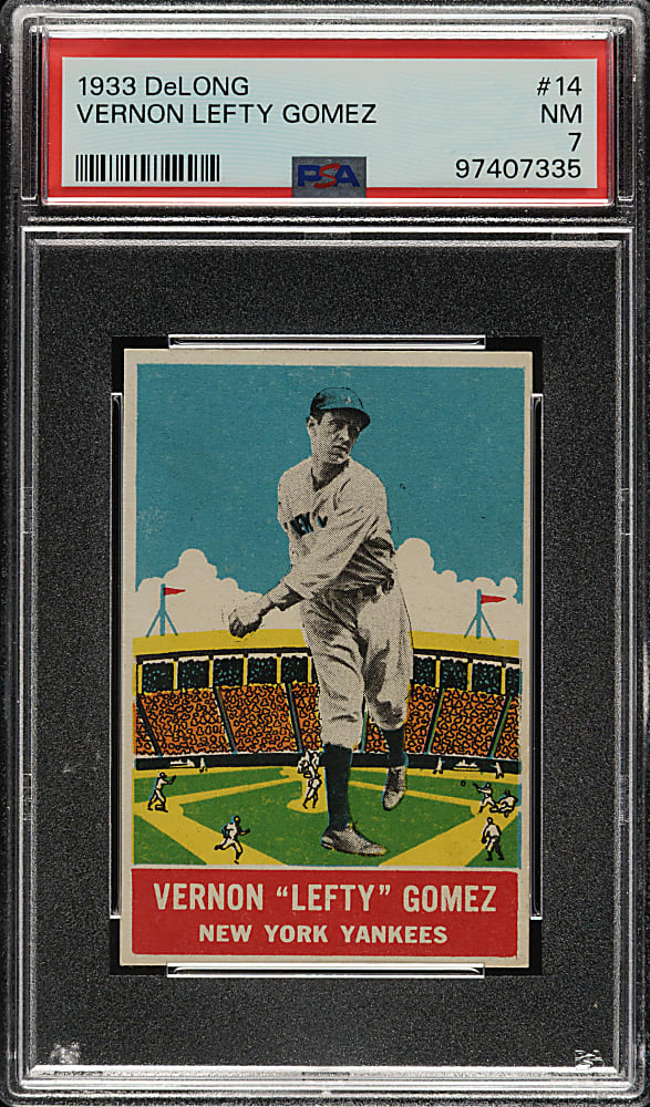 1933 R333 DeLong Gum #14 Vernon "Lefty" Gomez PSA NM 7