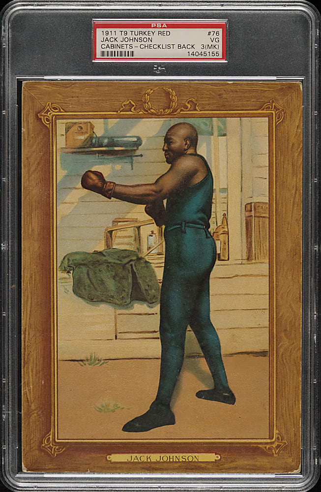 1911 T9 Turkey Red Boxing #76 Jack Johnson PSA VG 3 (MK)