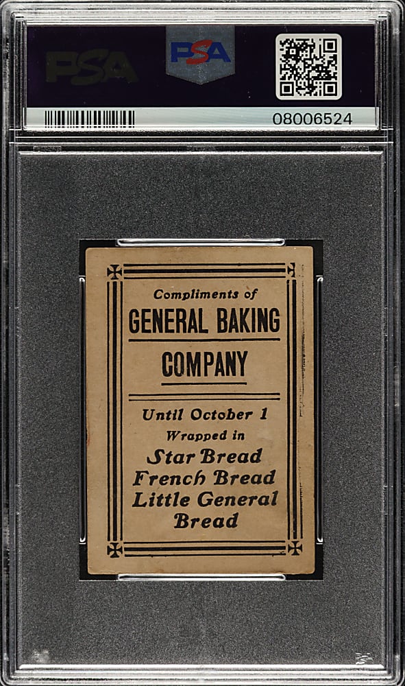 1911-1914 D304 General Baking Ty Cobb PSA VG-EX 4 - 1 of 1 - Highest Graded!