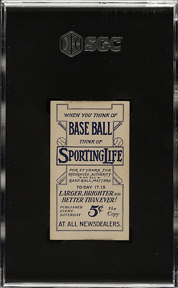 1910-1911 M116 Sporting Life Honus Wagner Blue Background SGC EX+ 5.5