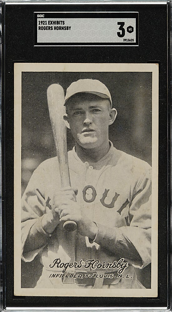1921 Exhibits Rogers Hornsby SGC VG 3