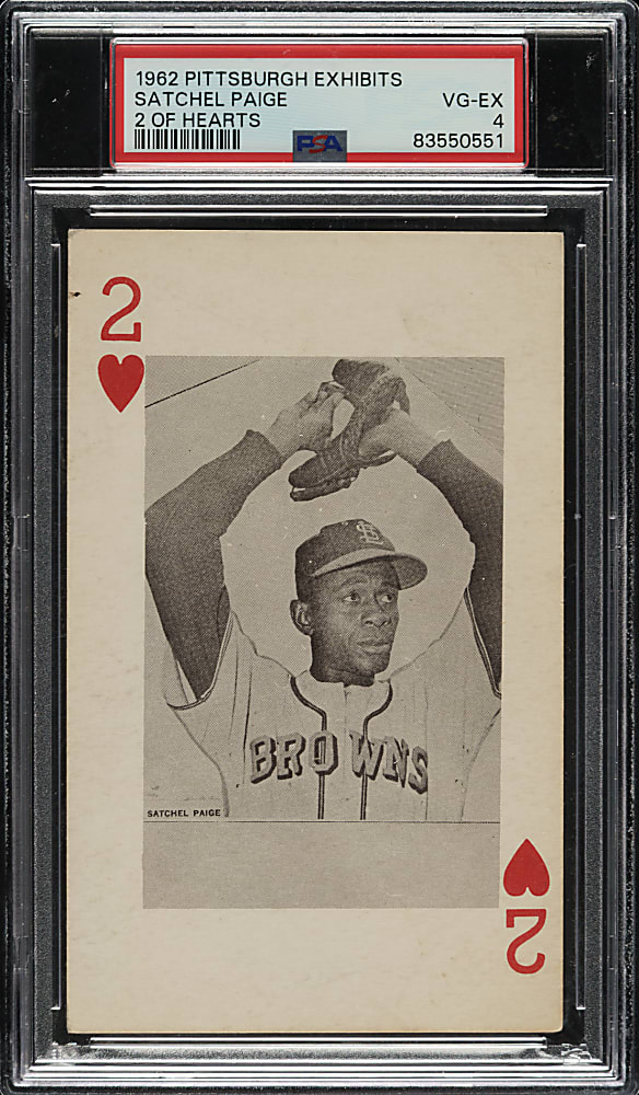 1962 Pittsburgh Exhibits Satchel Paige PSA VG-EX 4