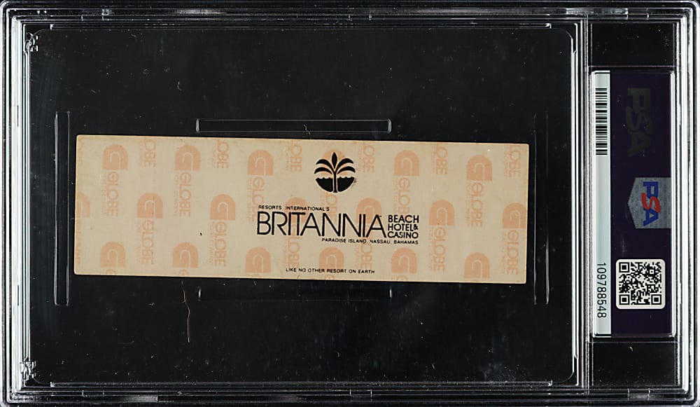 December 11, 1981 Muhammad Ali vs. Trevor Berbick "Drama in Bahama" Full Ticket PSA EX 5 - Ali's Final Fight - 1 of 2 - Highest Graded!