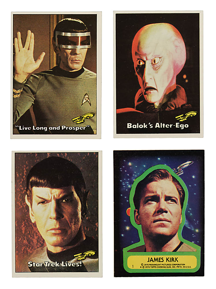 High-Grade 1976 Topps "Star Trek" Complete Set (88) Plus Complete Sticker Set (22)