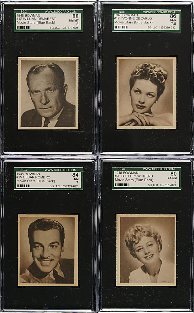 1948 Bowman "Movie Stars" SGC-Graded Partial Set (26/36)