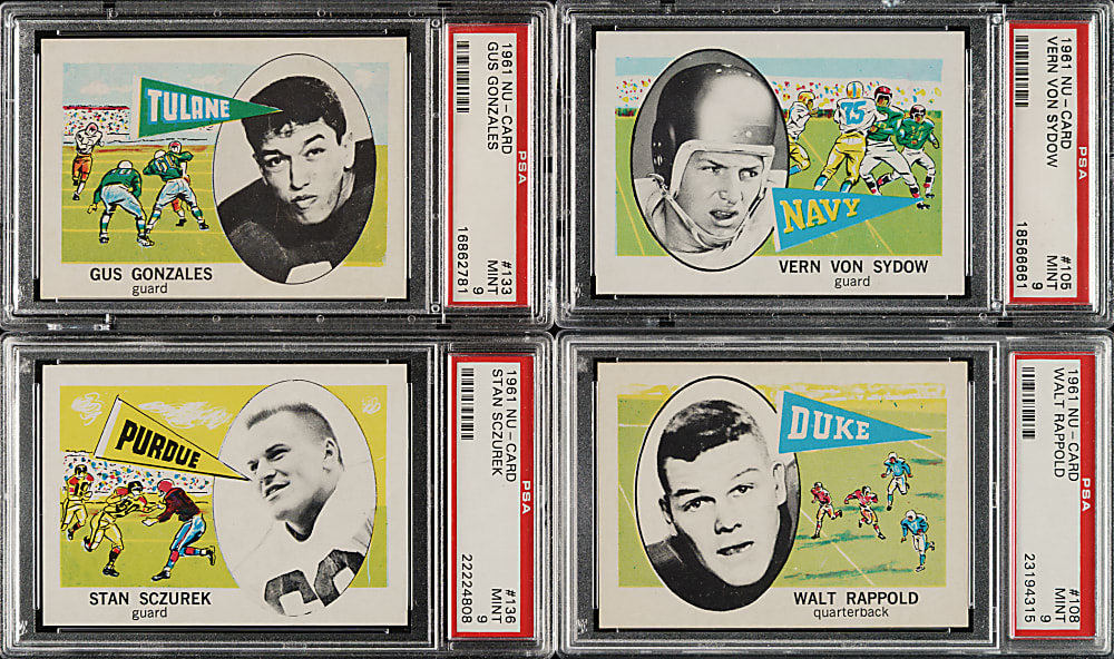 1961 Nu-Card Football PSA MINT 9 Collection (27)