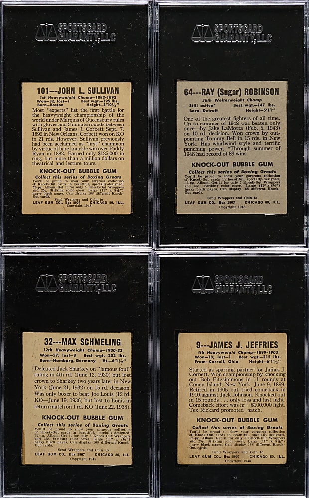 1948 Leaf Boxing SGC-Graded Partial Set (35/49)