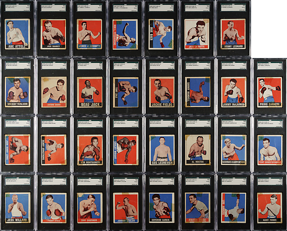 1948 Leaf Boxing SGC-Graded Partial Set (35/49)