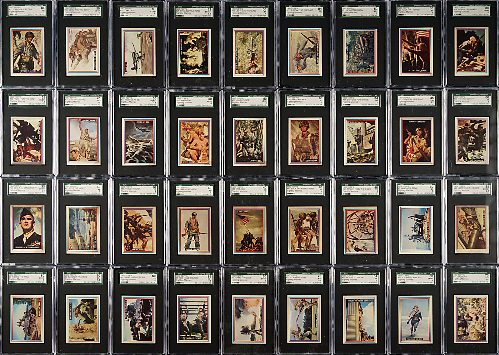 1953 Topps "Fighting Marines" SGC-Graded Partial Set (46/96)