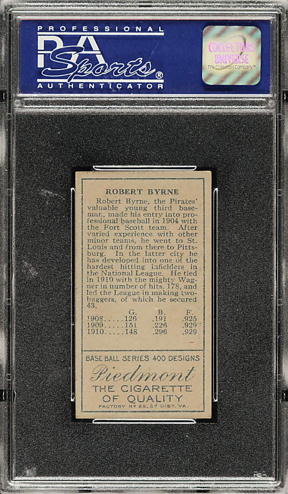 1911 T205 Gold Border Robert Byrne PSA NM 7