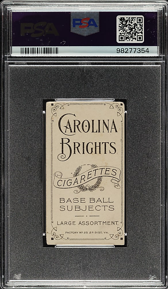 1909-1911 T206 White Border Jimmy Slagle PSA FAIR 1.5 - Carolina Brights Back