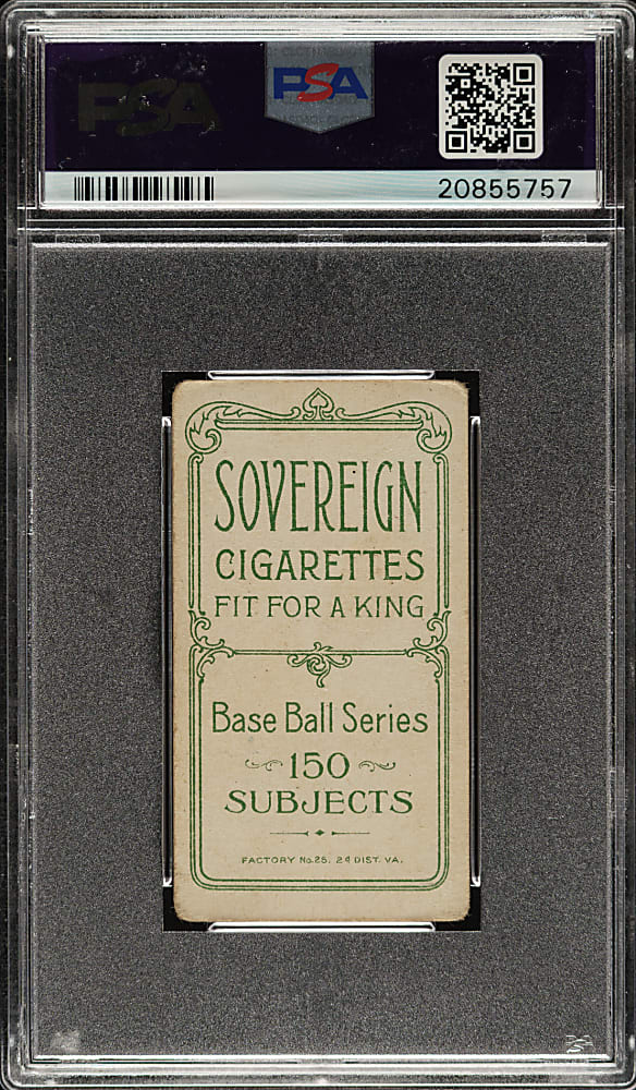 1909-1911 T206 White Border Ed Walsh PSA VG 3 - Sovereign 150 Back