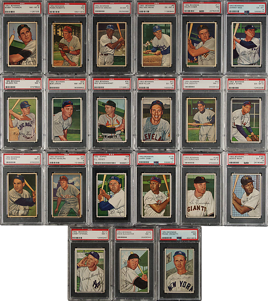 1952 Bowman Complete Set (252): #18 PSA Set Registry (6.88 GPA)