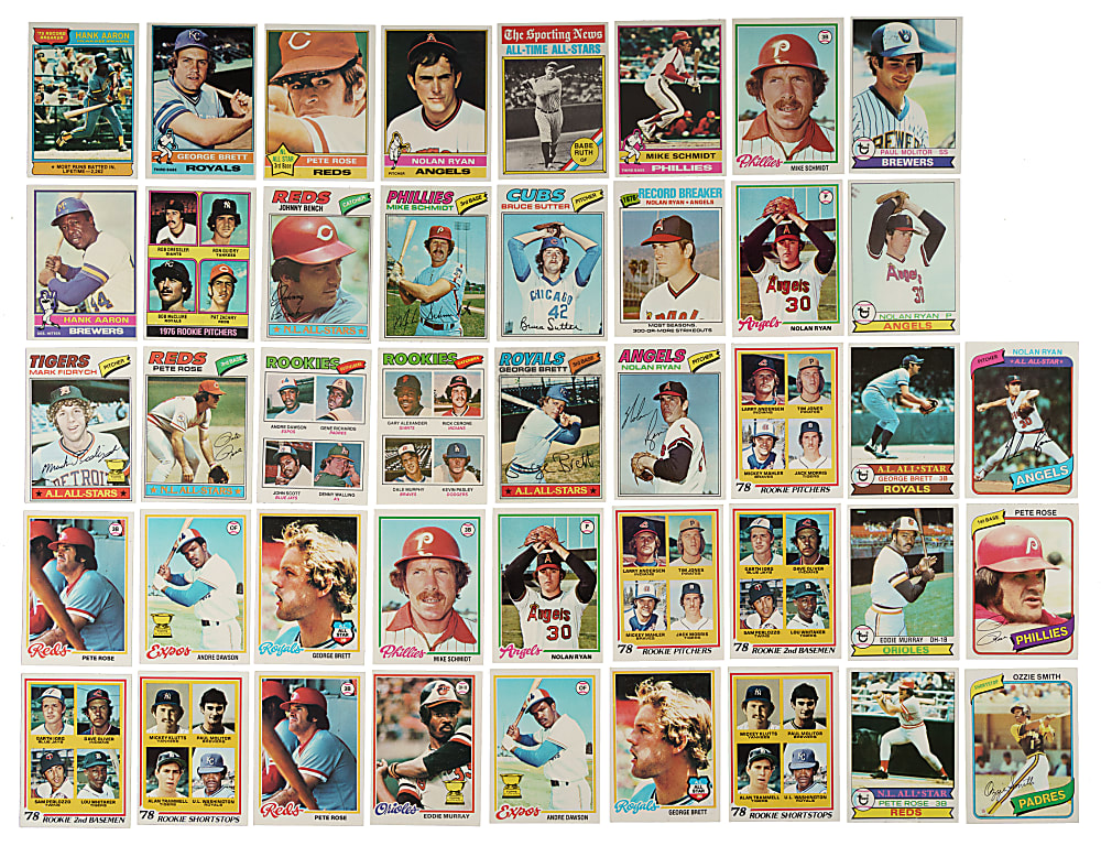 1976 to 1980 Topps Complete and Near-Complete Set Collection (6 Sets, 4,217 Cards)