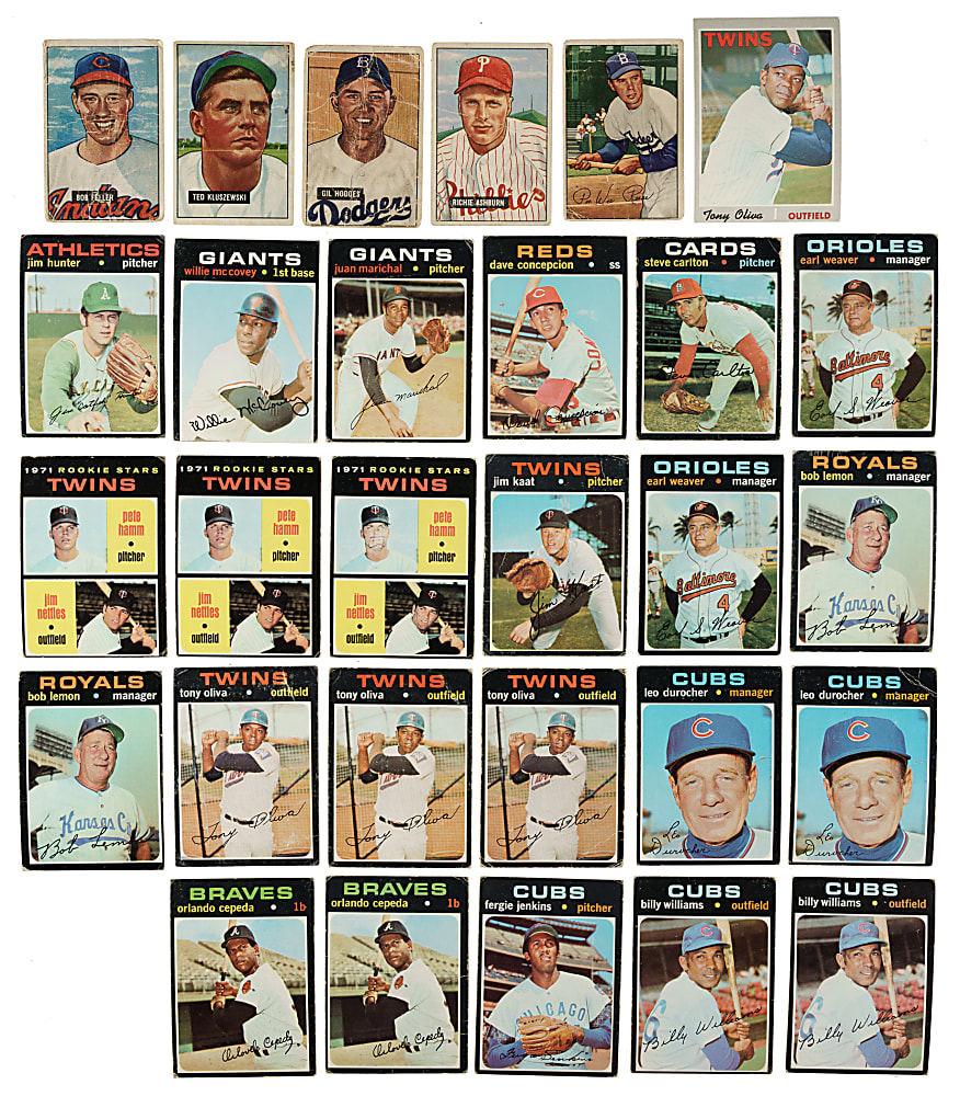 1949 to 1971 Topps and Bowman Shoebox Collection (2,340) Including 69 Hall of Famers
