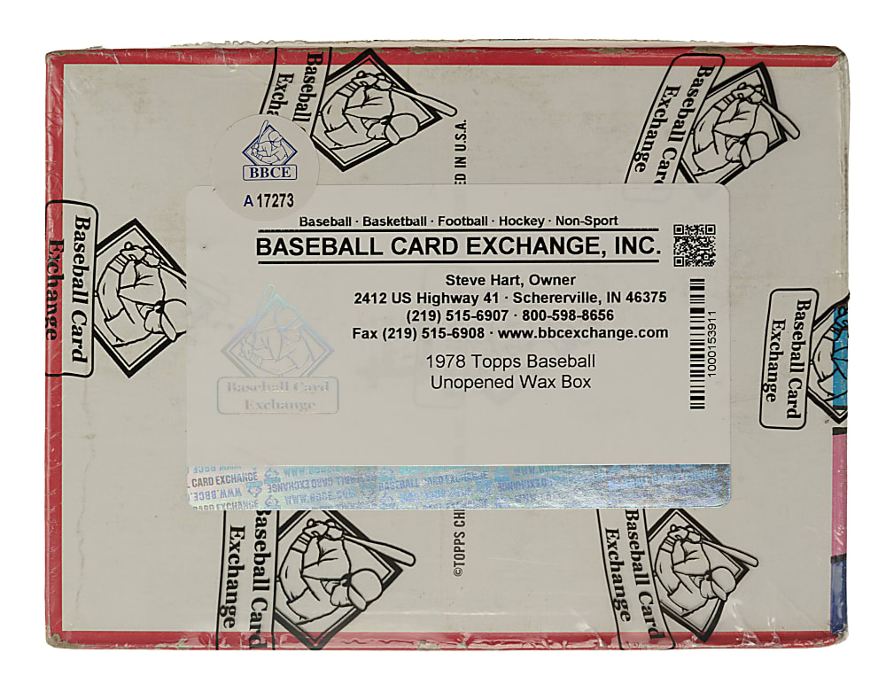 1978 Topps Unopened Wax Box (36 Packs) - BBCE