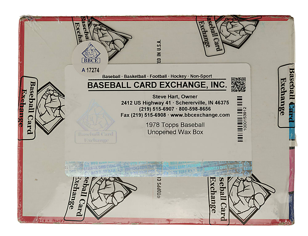 1978 Topps Unopened Wax Box (36 Packs) - BBCE