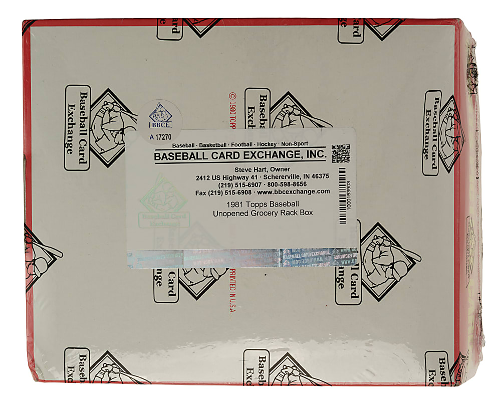 1981 Topps Unopened Grocery Rack Pack Box (24 Packs) - BBCE