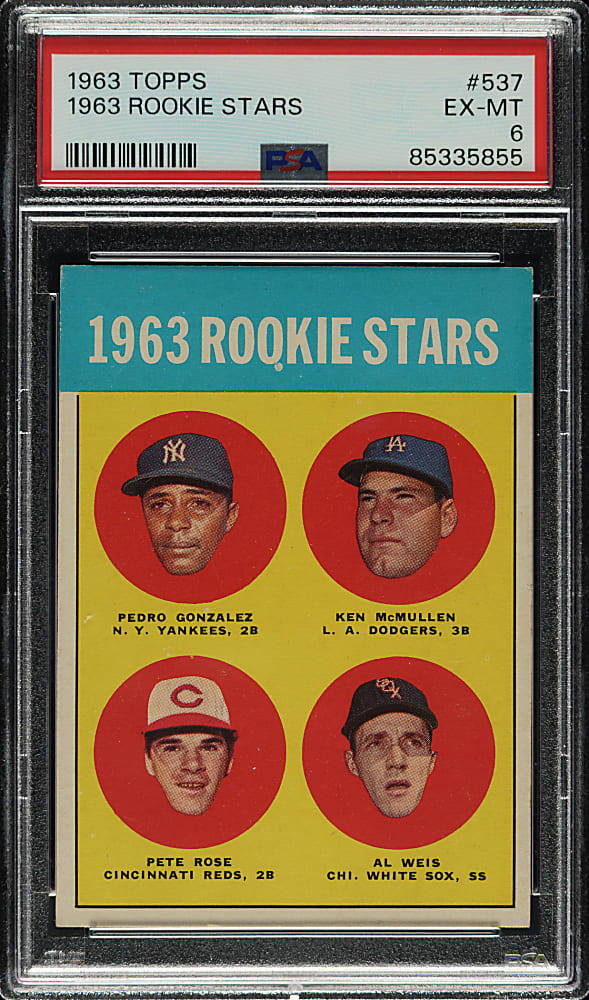 1963 Topps #537 Pete Rose Rookie PSA EX-MT 6