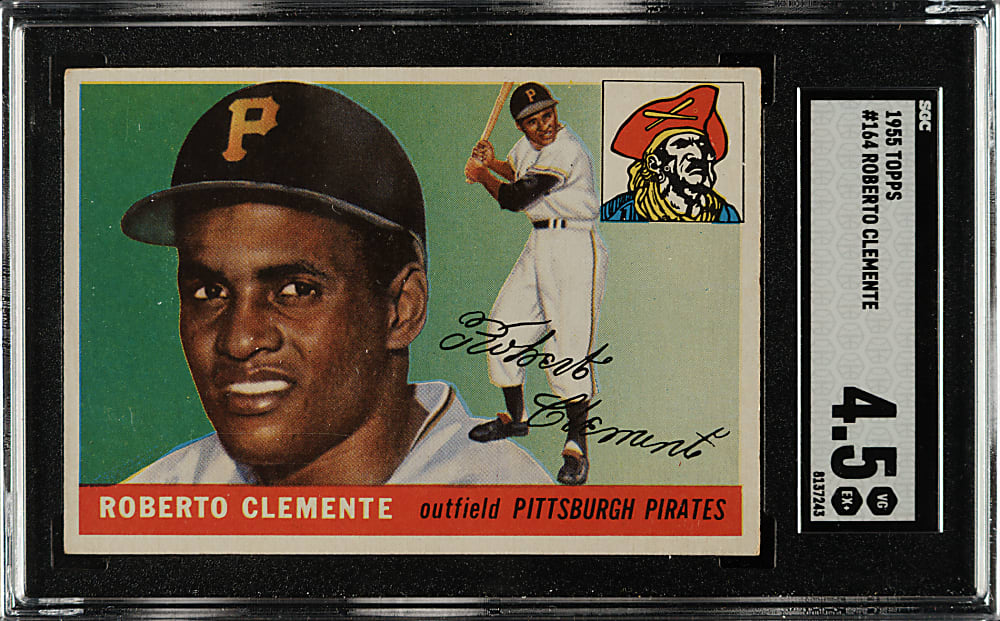 1955 Topps #164 Roberto Clemente Rookie SGC VG/EX+ 4.5