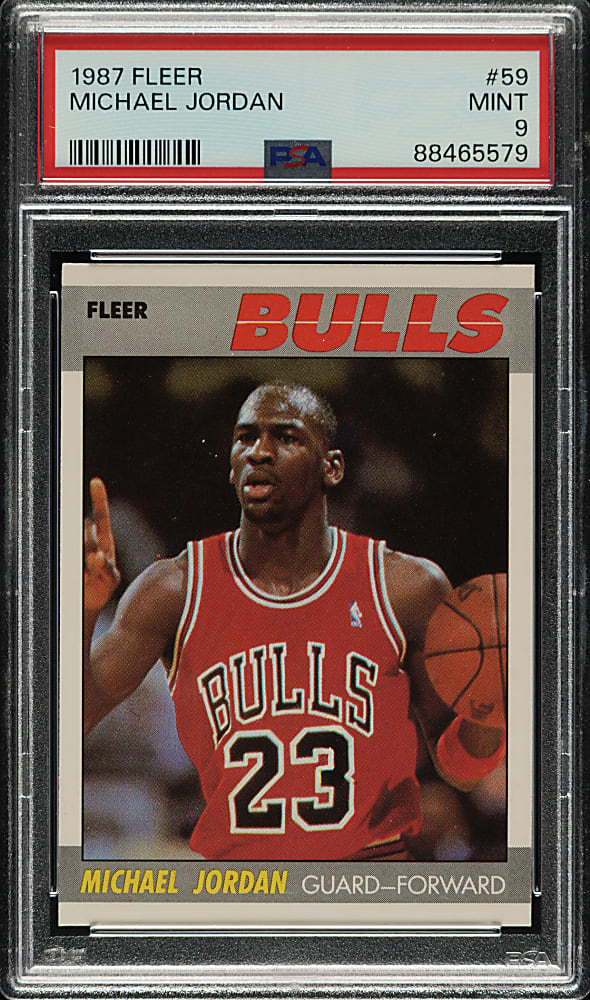 1987-1988 Fleer Basketball #59 Michael Jordan PSA MINT 9